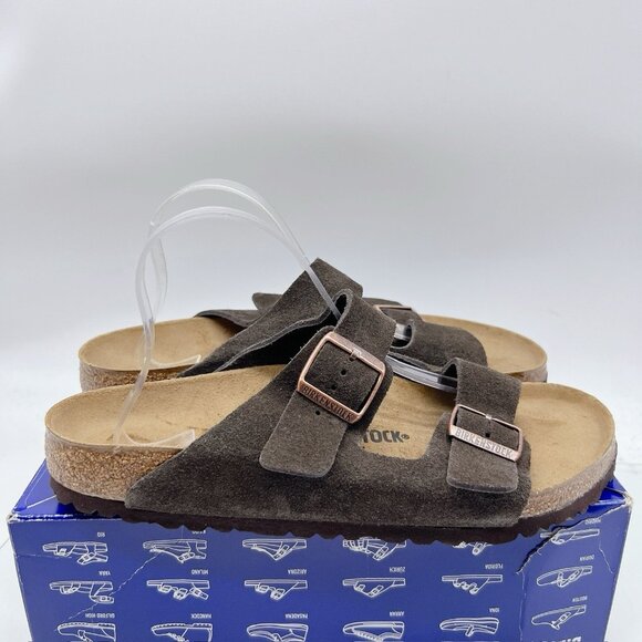 Birkenstock Arizona Sandal Mocha Brown Suede EU 44 Mens US 11- 11.5 Wide - Picture 6 of 15